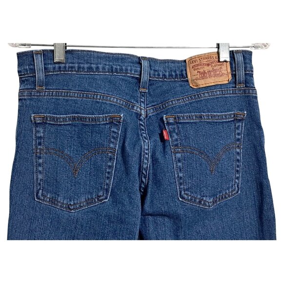 Y2K Levis Womens Bootcut Blue Denim Jeans Medium Wash Stretch Cotton Blend Size - Picture 7 of 10